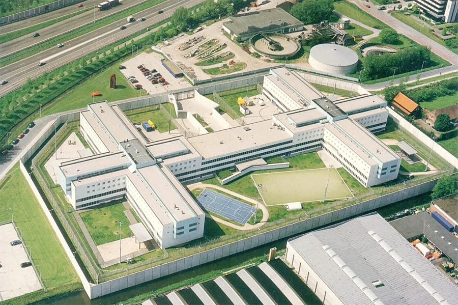 Penitentiaire inrichting Zoetermeer luchtfoto